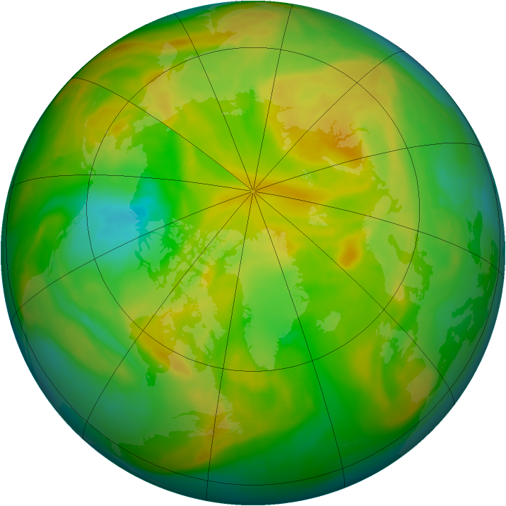 Arctic ozone map for 25 May 2008